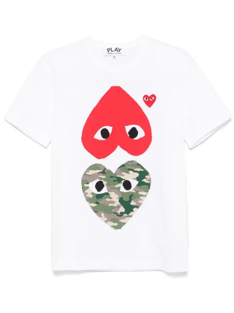 Comme Des Garçons Play heart-patch T-shirt White AXT248051
