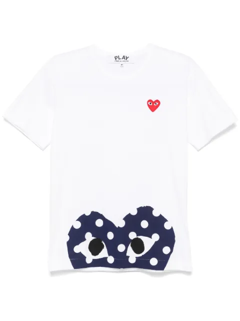 Comme Des Garçons Play heart-patch T-shirt White AXT236051