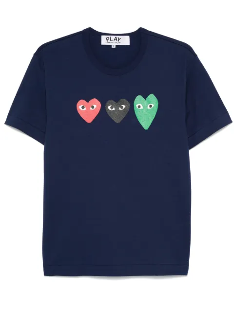 Comme Des Garçons Play heart-print T-shirt Blue AXT186051