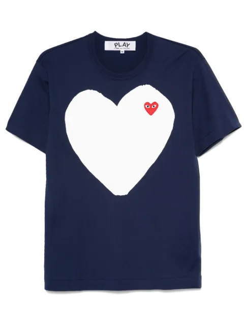 Comme Des Garçons Play heart-patch T-shirt Blue AXT184051