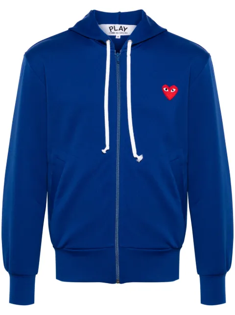 Comme Des Garçons Play heart-appliqué hoodie Blue AXT172051