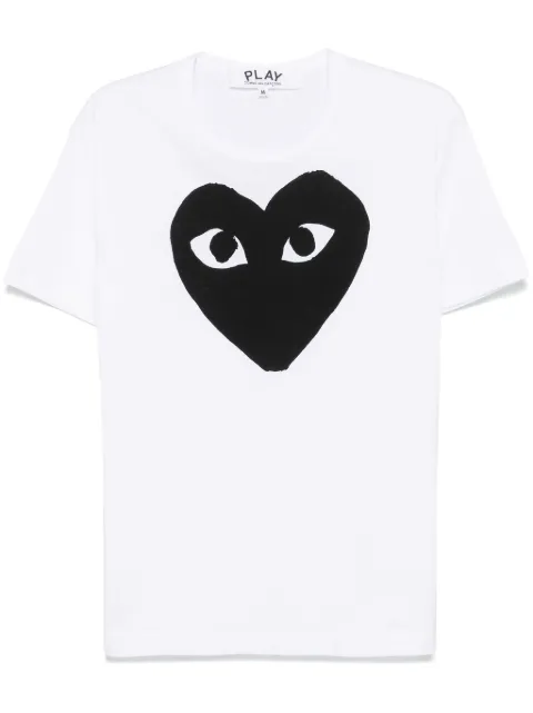 Comme Des Garçons Play logo heart-print T-shirt White AXT070051