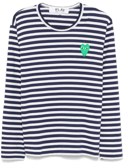 Comme Des Garçons Play heart-patch T-shirt Blue AXT052051