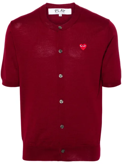 Comme Des Garçons Play Play heart short-sleeve cardigan Red AXN095051