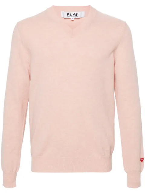 Comme Des Garçons Play V-neck wool jumper Pink AXN090051