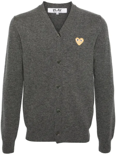 Comme Des Garçons Play mélange-effect wool cardigan Grey AXN050051