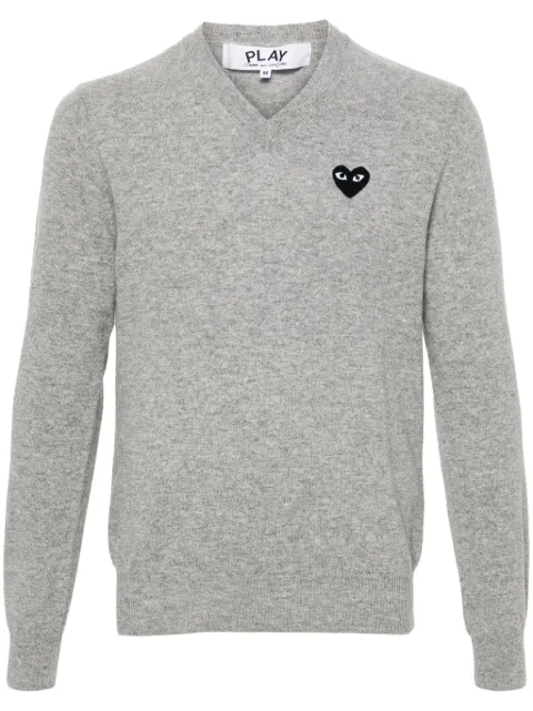 Comme Des Garçons Play mélange-effect wool jumper Grey AXN018051