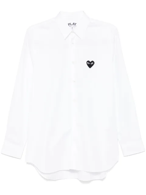 Comme Des Garçons Play Heart-patch shirt White AXB004051