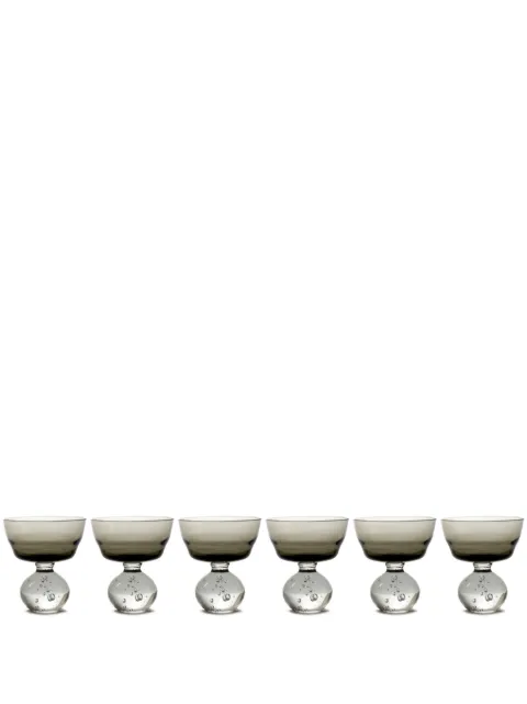 Serax x Bela Silva Eternal Snow medium stemmed glass (set of six) Grey B0821004