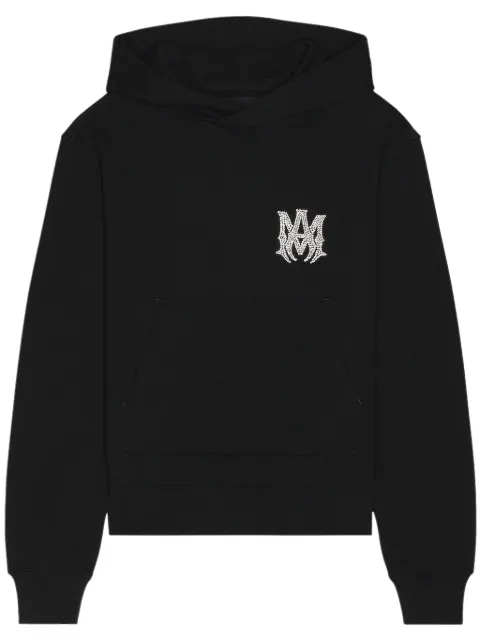 AMIRI logo-embellished cotton hoodie Black PF23MJG033