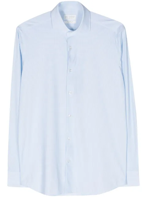 Dell'oglio geometric-pattern classic-collar shirt White AR24SR11CANEP02