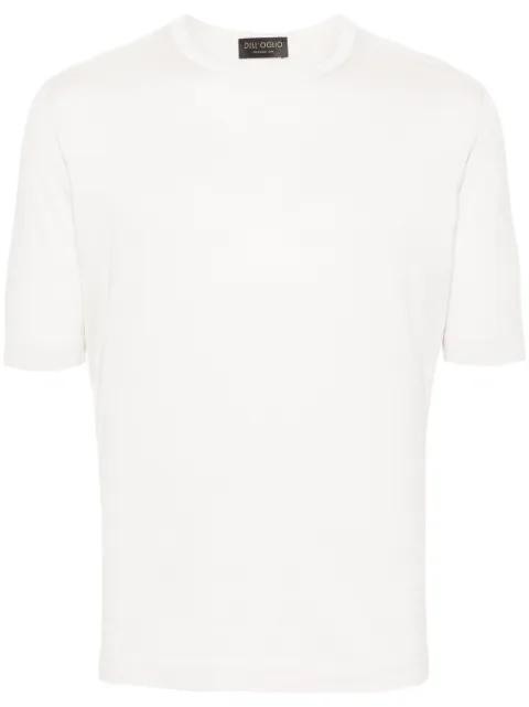 Dell'oglio fine-knit cotton T-shirt Grey TS0MCSU18R