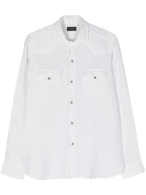 Dell'oglio classic-collar linen shirt White NDETROITEL11028