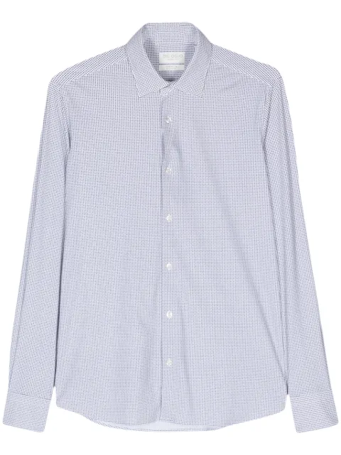 Dell'oglio geometric-print long-sleeve shirt White AR24ST22CANEP11