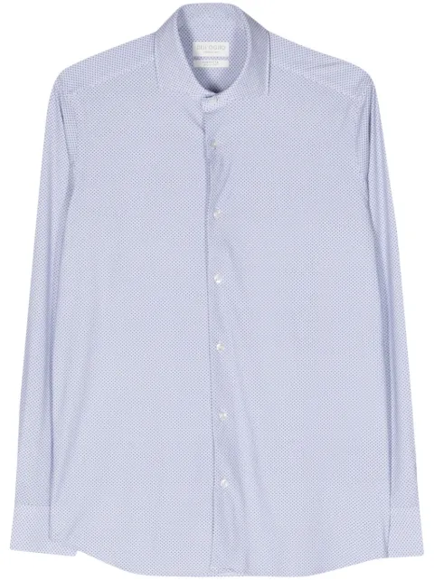 Dell'oglio geometric-pattern classic-collar shirt White AR24SR11CANEP20