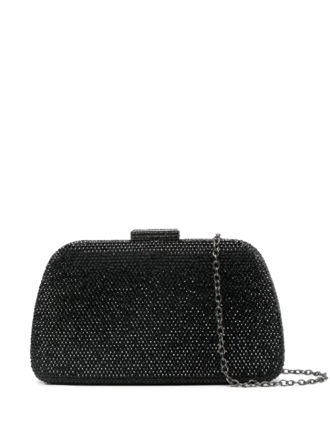 SERPUI Josephine rhinestone-embellished clutch bag Black 12383