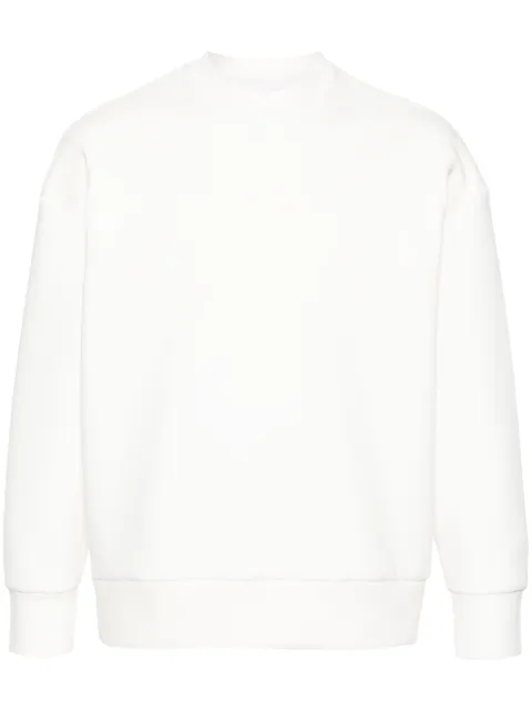Neil Barrett Thunderbolt-print scuba-jersey sweatshirt White MY72010SY506