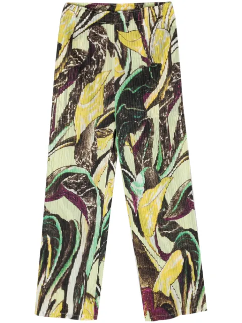 Pleats Please Issey Miyake Tardivo pleated trousers Yellow PP46JF694