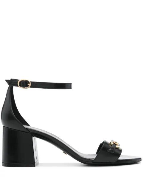 Stuart Weitzman SW Signature 70mm leather sandals Black SH943HII