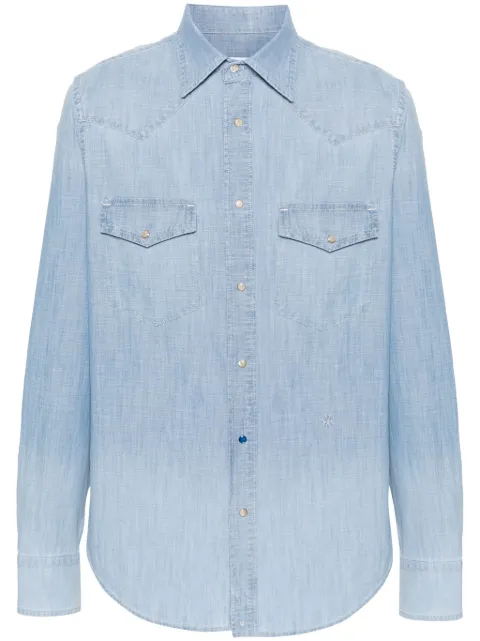Jacob Cohën logo-embroidered denim shirt Blue UC00214T173A