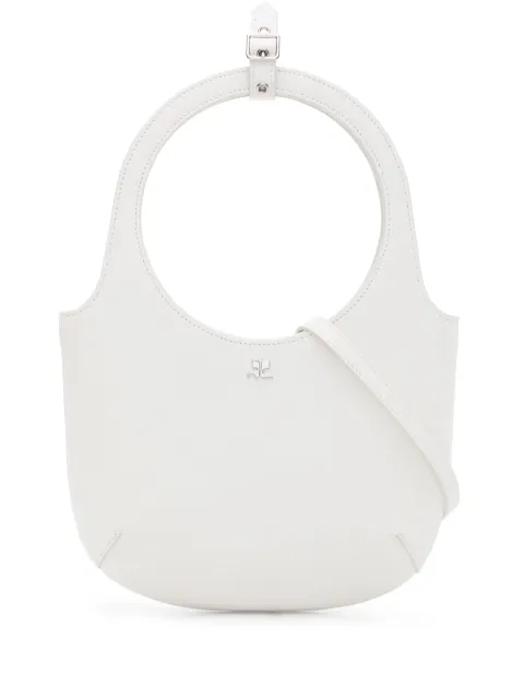 Courrèges Holy leather tote bag White 224GSA102CR0065