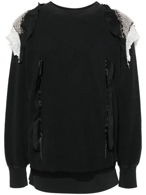 Maison Margiela terry-cloth patchwork sweatshirt Black S67GU0032S25570