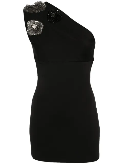 Balmain crystal-embellished dress Black CF0R560533JI