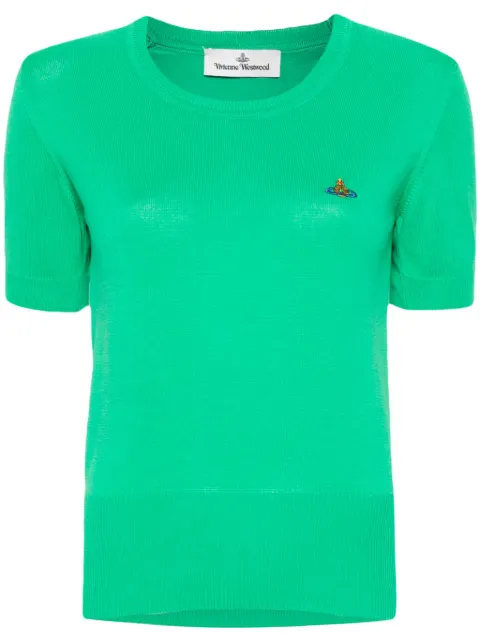 Vivienne Westwood Bea knitted top Green 1803002QY001B