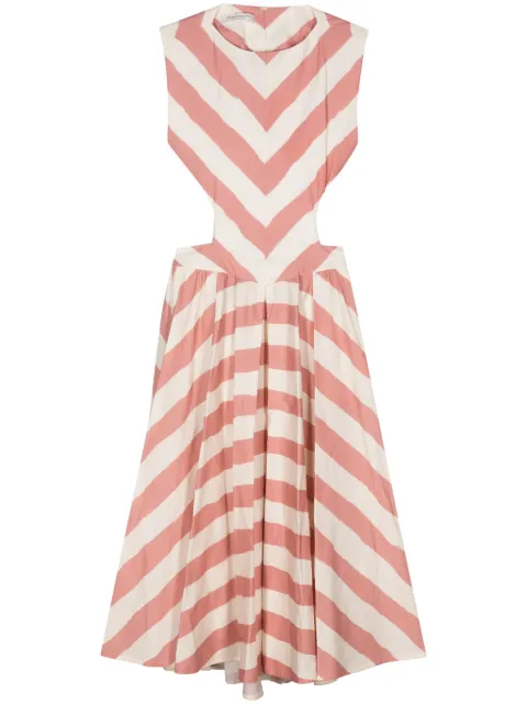 Philosophy Di Lorenzo Serafini striped midi dress Pink A04352154