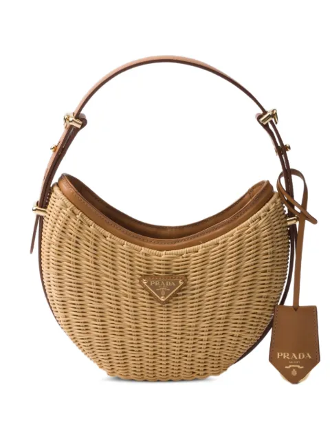 Prada Arqué woven shoulder bag Neutrals 1BC202VOOO2CYF