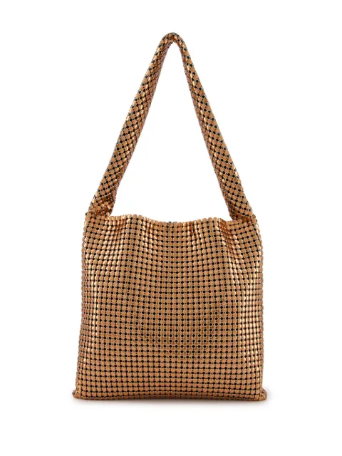 Rabanne Pixel chainmail tote bag Gold 24PSS0437MET589