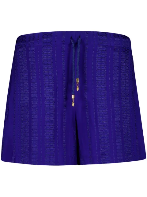 Zeus+Dione Paxi drawstring-waist textured shorts Blue CLSH0104