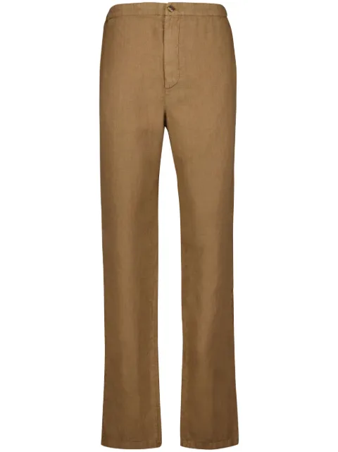 Boglioli straight-leg linen trousers Brown 80884QSA0426