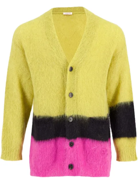 Valentino Garavani color-block cardigan Yellow VKA03M9YD