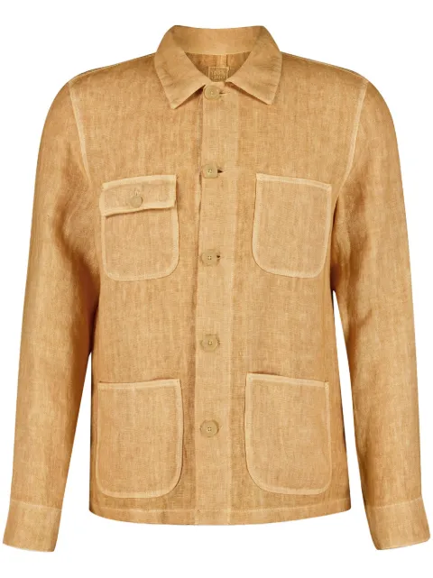 120% Lino linen shirt jacket Neutrals 31ALIM89FO0000476