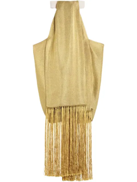 Zeus+Dione fringed top Gold CLTP0338