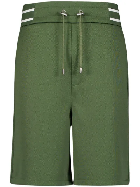 Balmain logo-print drawstring shorts Green CH0OA125JG70