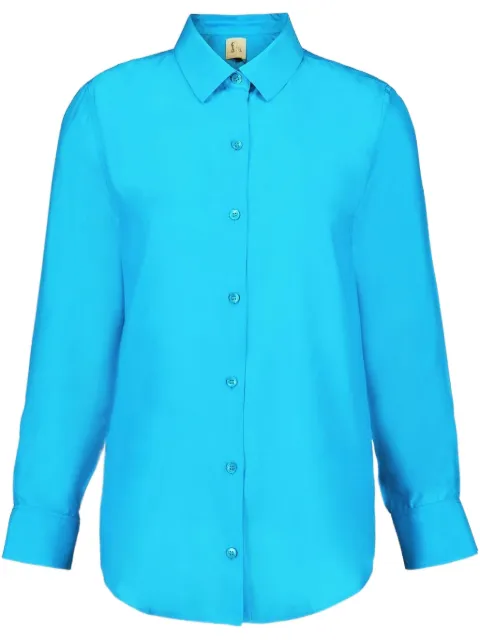 PAULA silk shirt Blue AMETISTA10