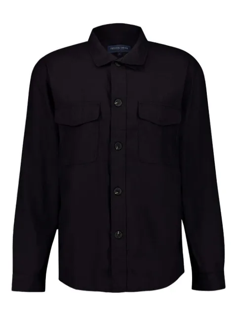 Frescobol Carioca Nuno long-sleeves pocket shirt jacket Black 176445