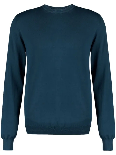 Boglioli crew-neck cotton jumper Blue 91307SA0803