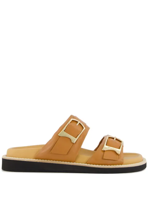 Santoni double-buckle sandals Neutrals WHRI70745GOMTOMOC50