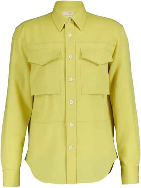 Alexander McQueen wool shirt Yellow 765948QUAAG