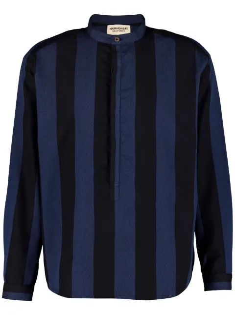 Marrakshi Life two-tone striped shirt Blue MENS006