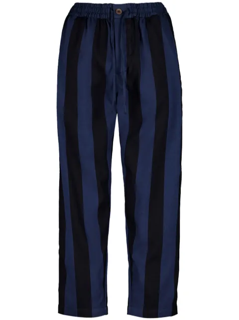 Marrakshi Life striped cotton trousers Black MENS008