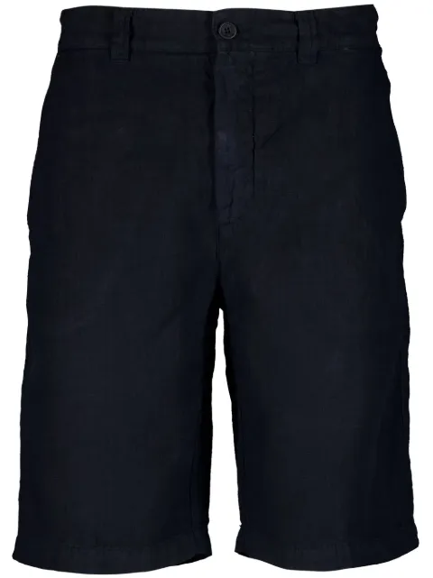 120% Lino mid-rise linen bermuda shorts Blue 31ALIM21370000253