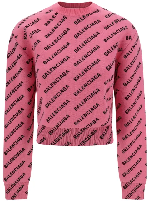 Balenciaga jacquard sweater Pink 694255T3233