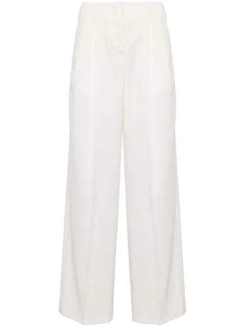 Golden Goose pleated wide-leg trousers Neutrals GWP01203P00138211364