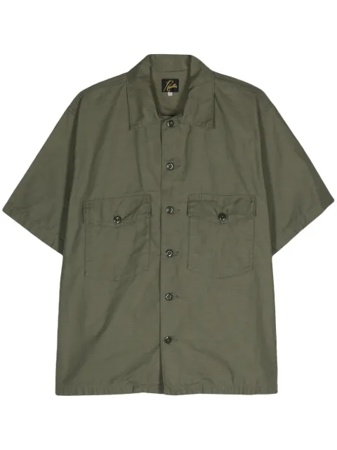 Needles Fatigue short-sleeve cotton shirt Green OT215