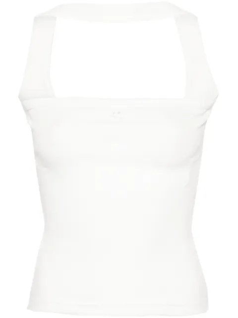 Courrèges Hyperbole 90's ribbed top White 224JTO301JS0121