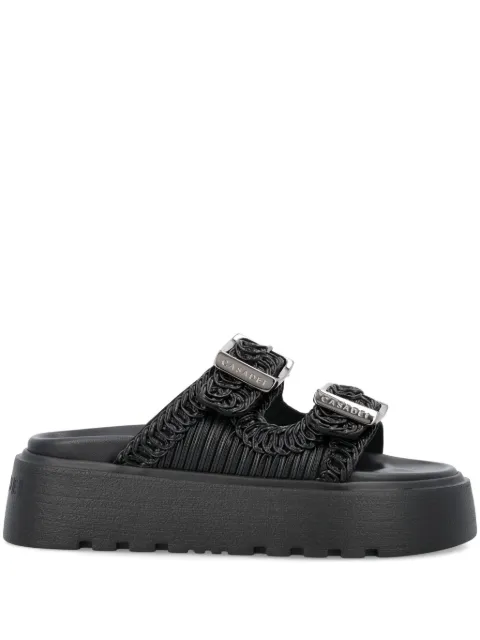 Casadei Birky Ale flatform slides Black 2M392X0401C24489000